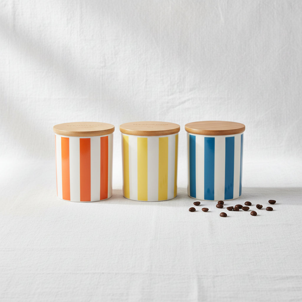 Striped Kitchen Canister Set