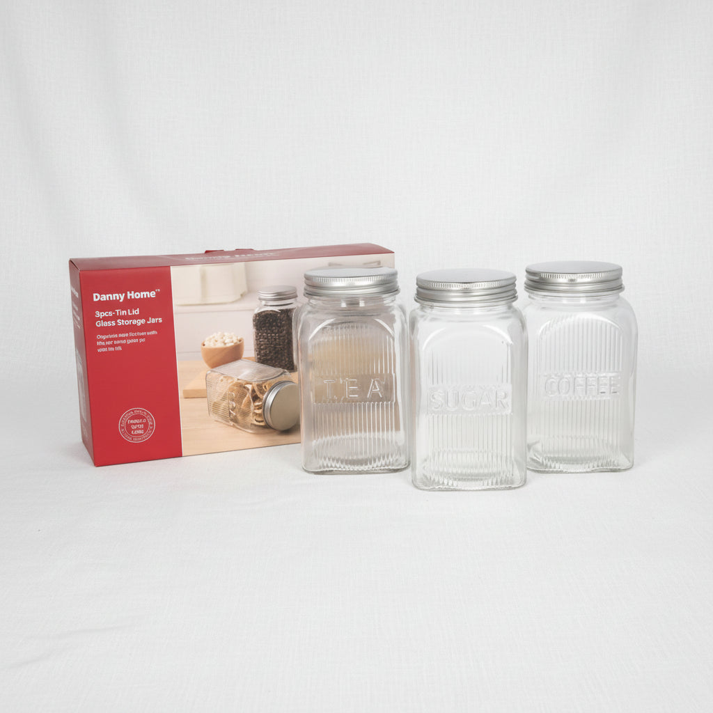 Glass Storage Jar Set