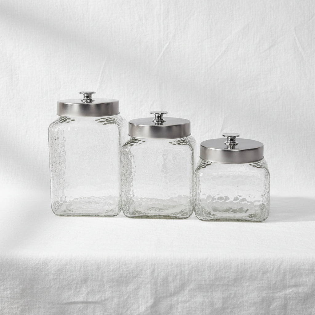 Square Storage Jar Trio