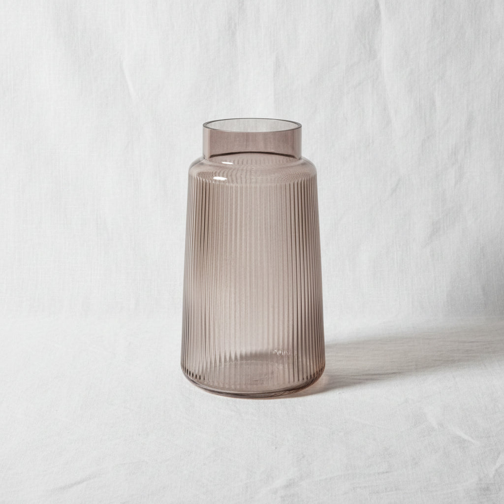Ribbed Tapered Vase